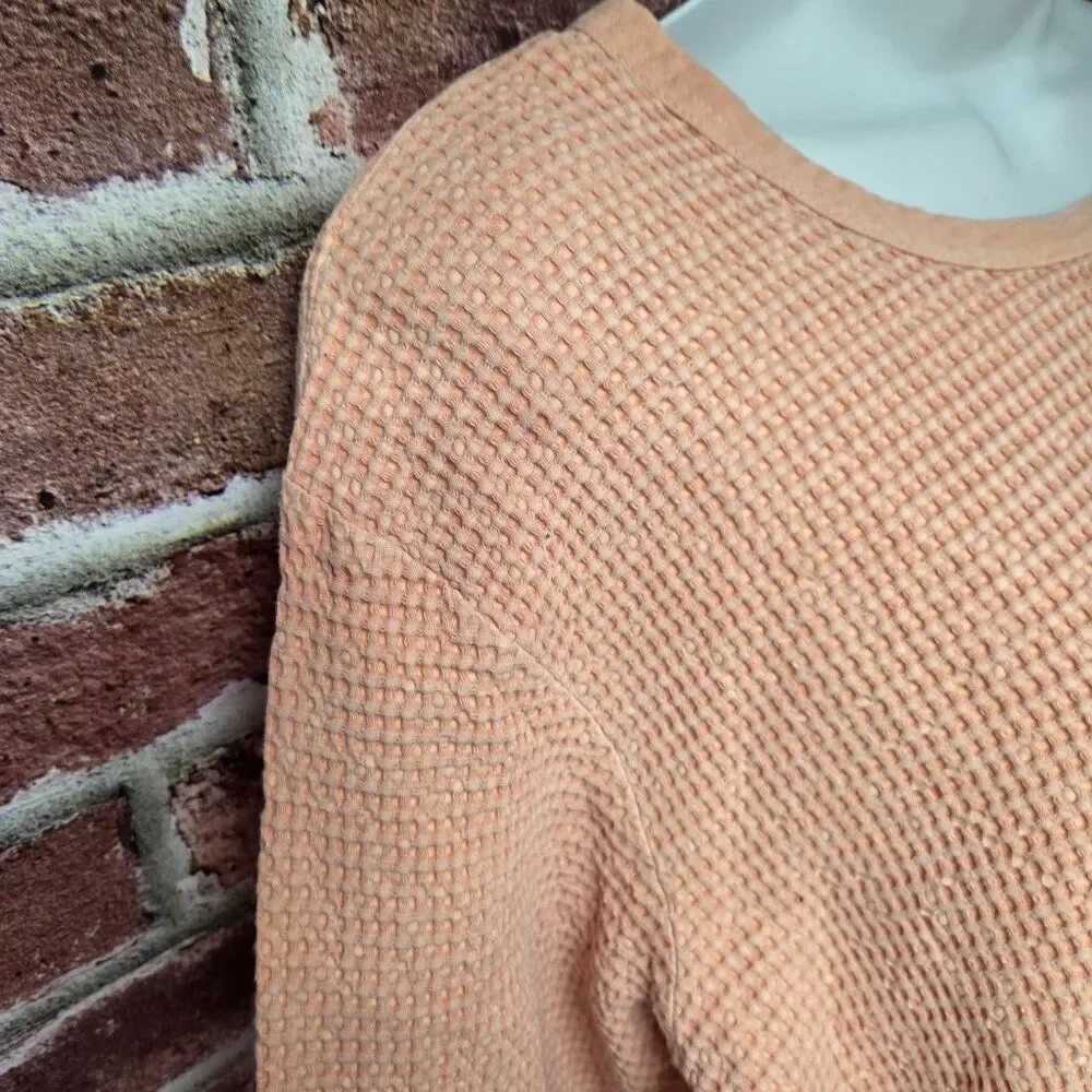 Focus Honeycomb Knit Pullover Sweater | Women’s XL‎ | Pink Peach